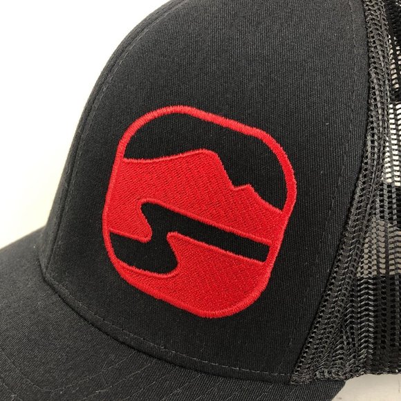 Pacific Headwear Unisex One Size 104C Pro Model Black Red Snapback Hat Cap - Picture 3 of 7